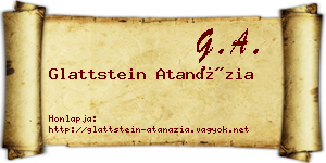 Glattstein Atanázia névjegykártya